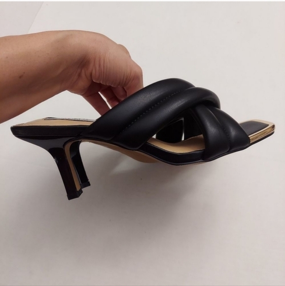 STEVEN NEW YORK Imara Heeled Slip On Black Sandals - Picture 8 of 11